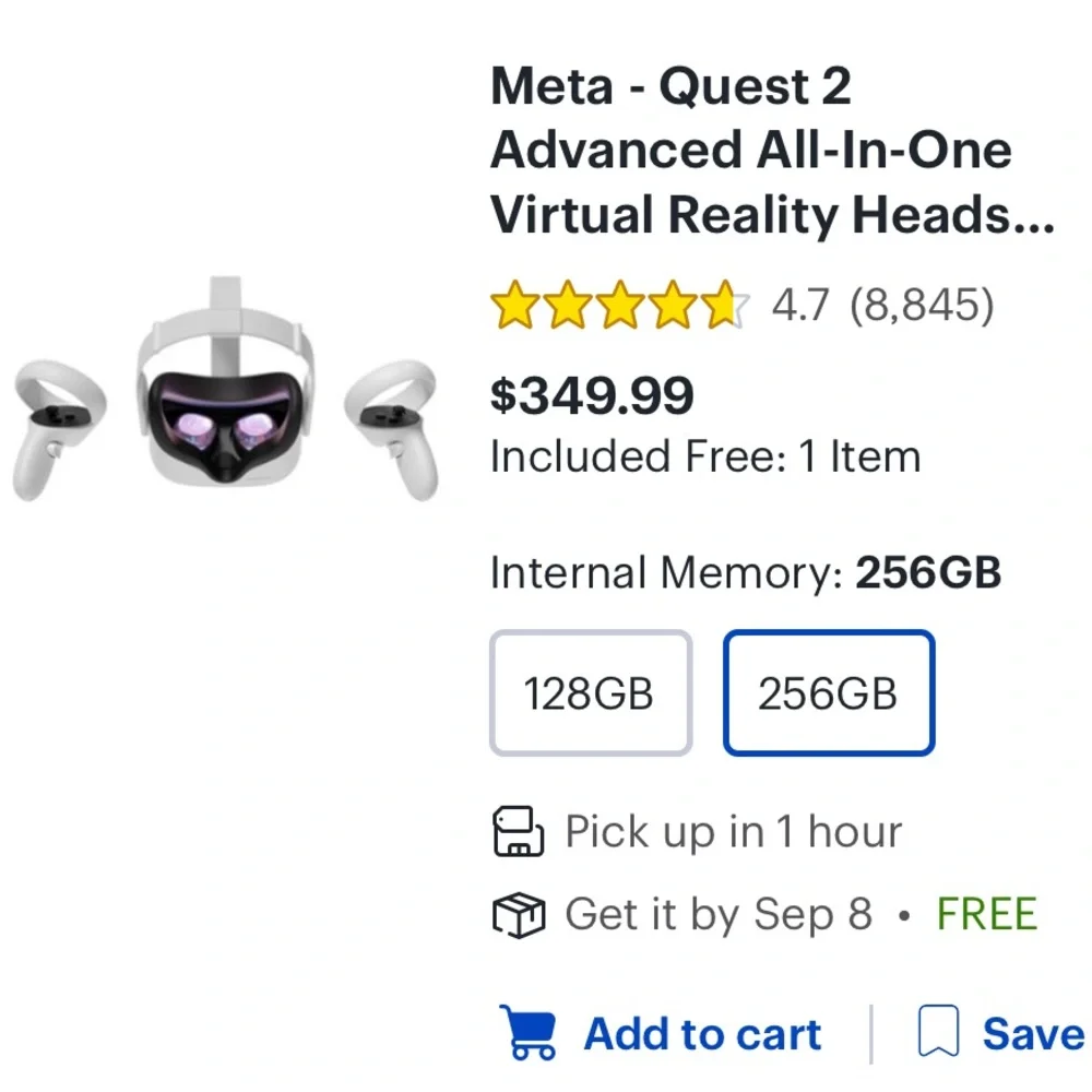 Oculus Quest 2 with accessories